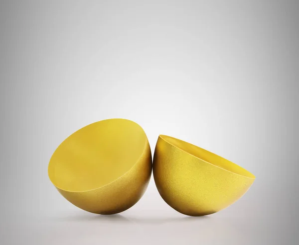 Uovo di Pasqua dorato isolato — Foto Stock