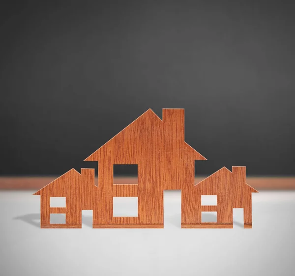 Modelo casa forma de madera — Foto de Stock