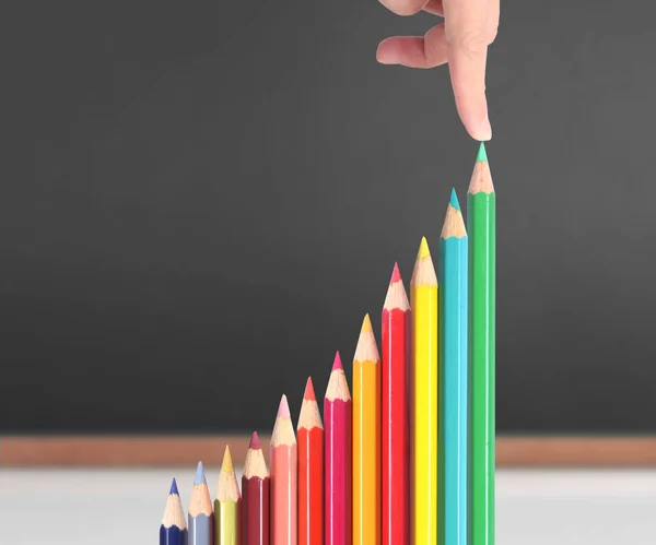 Color pencils,graph stock — Stock Photo, Image