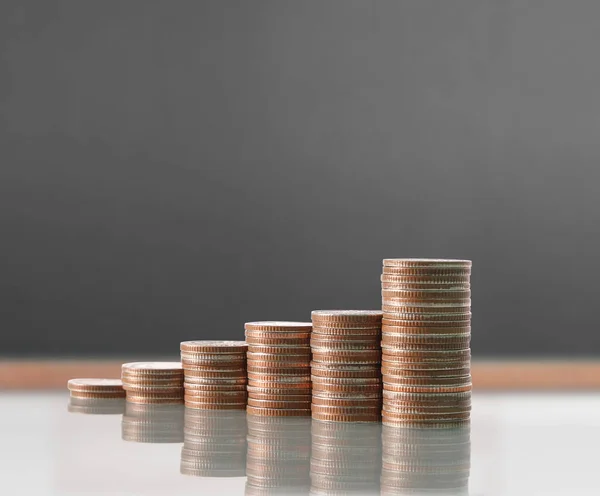 Monedas gráfico mercado de valores — Foto de Stock