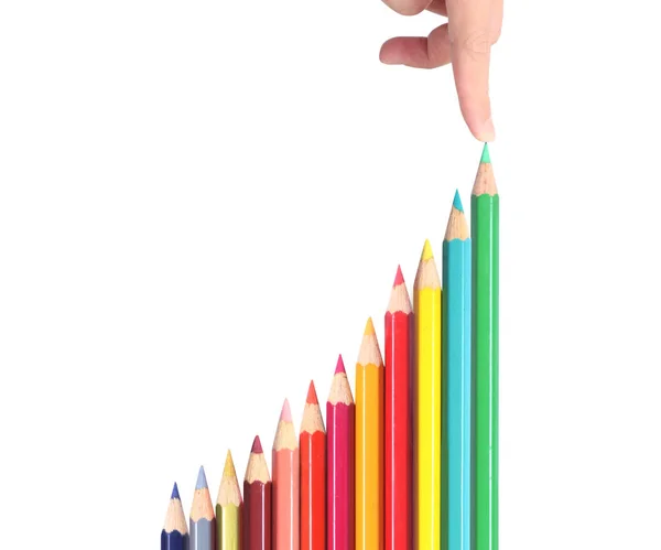 Color pencils,graph stock — Stock Photo, Image