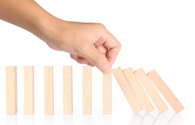 Dur Domino sürekli devrildi