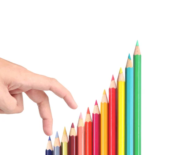 Color pencils,graph stock — Stock Photo, Image