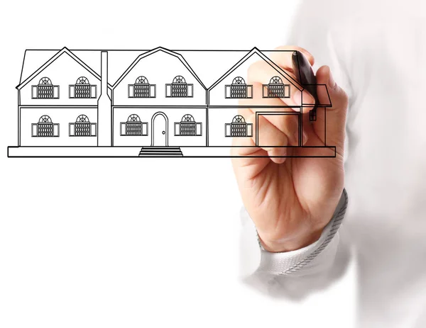 Hand drawing  house model — Stock Photo, Image