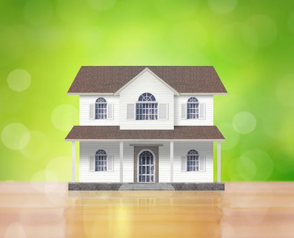 Huis hout modelformulier van diagram — Stockfoto