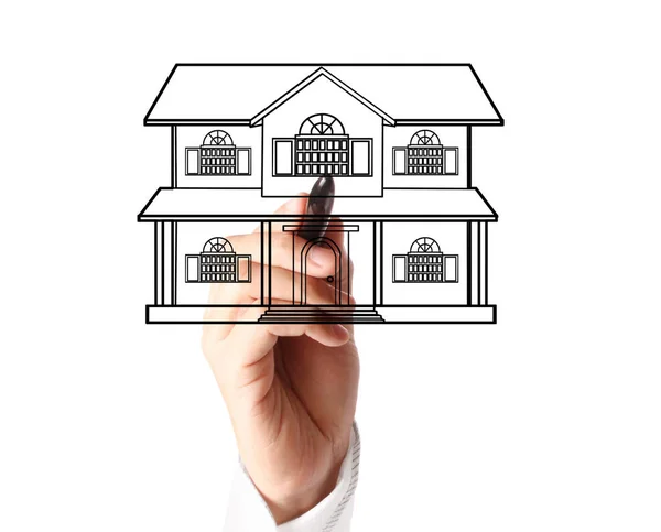 Hand drawing  house model — Stock Photo, Image