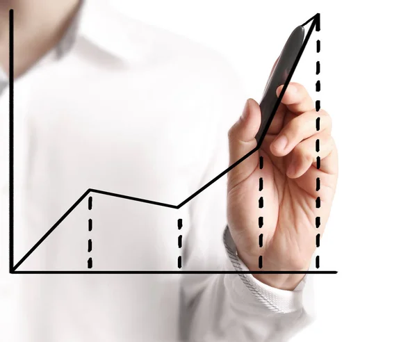 Hand drawing  chart show — Stock Photo, Image