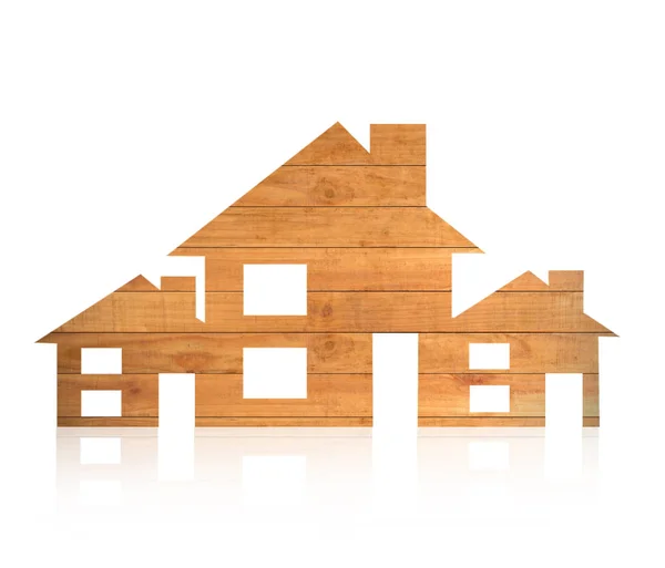 Modelo casa madera forma de diagrama —  Fotos de Stock