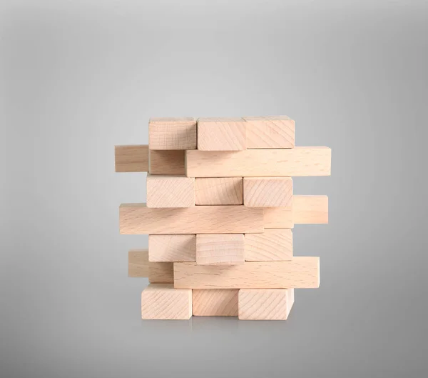 再生木材ブロック スタック ゲーム — ストック写真