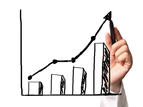 Kézzel diagram Térkép — Stock Fotó