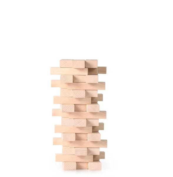 Jugar bloques de madera pila juego — Foto de Stock