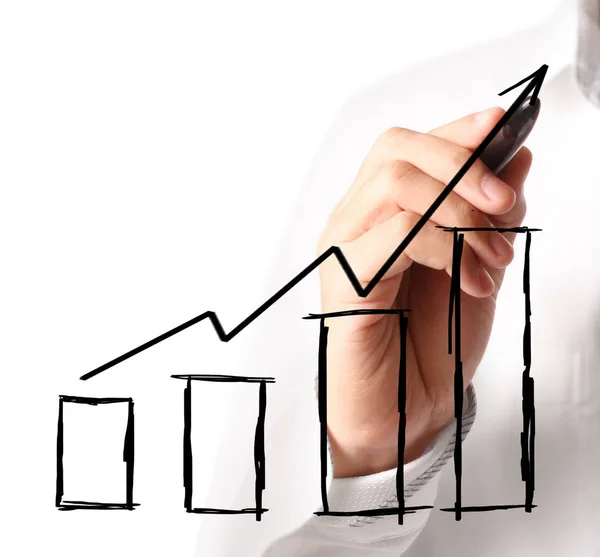 Hand drawing  chart show — Stock Photo, Image