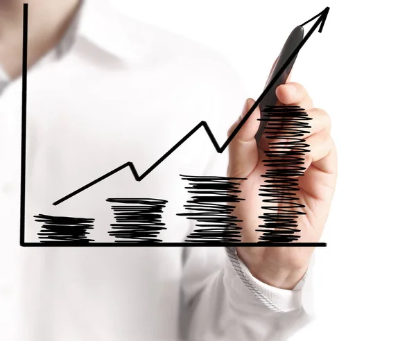 Zeichendiagramm anzeigen — Stockfoto