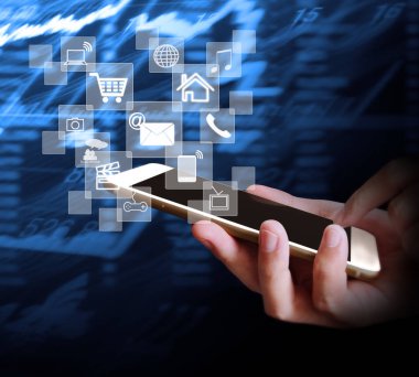 Elinizdeki akıllı telefona dokunun