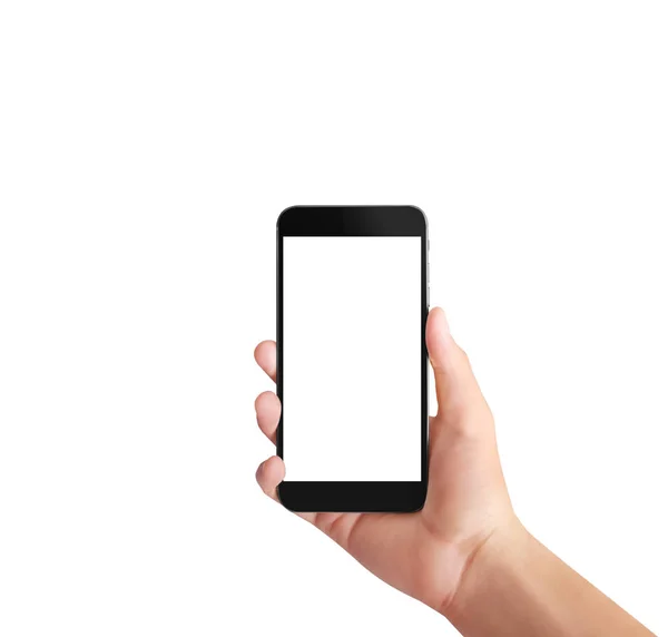 Teléfono inteligente de pantalla táctil en la mano —  Fotos de Stock