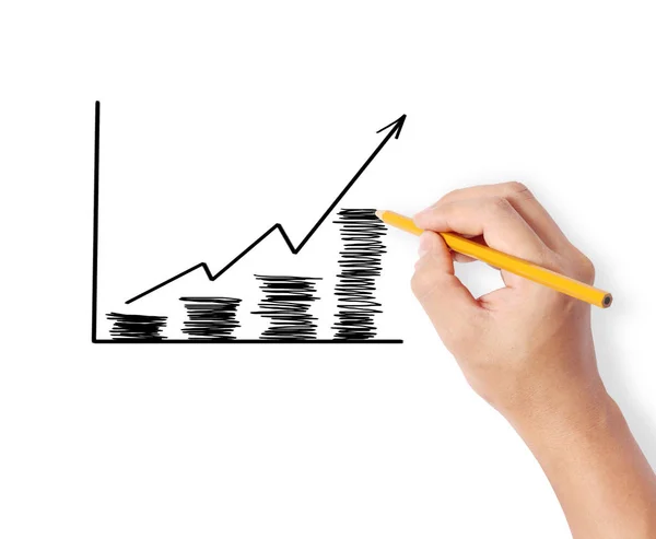 Kézzel diagram Térkép — Stock Fotó