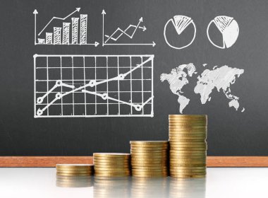 Madeni paralar borsa grafiği