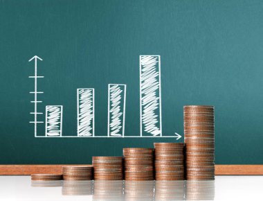 Madeni paralar borsa grafiği