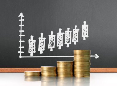 Madeni paralar borsa grafiği