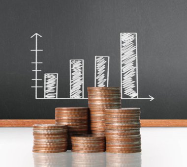 Madeni paralar borsa grafiği