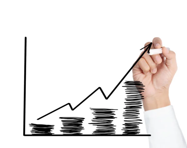 Hand drawing  chart show — Stock Photo, Image