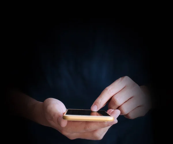 Touch screen smartphone in hand — Stock Photo, Image