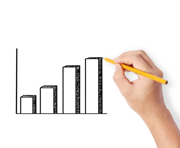 Hand ritning diagram visa — Stockfoto
