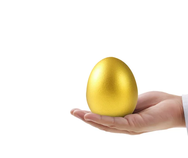 Das Halten goldener Eier — Stockfoto