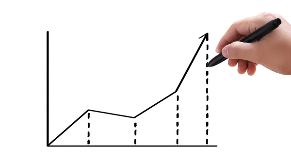 El çizimi grafik göster — Stok fotoğraf