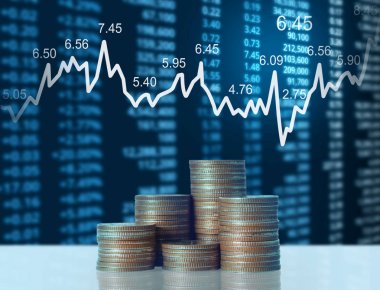 Madeni paralar borsa grafiği