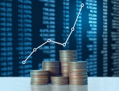 Madeni paralar borsa grafiği