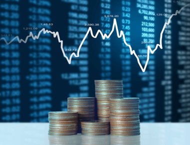 Madeni paralar borsa grafiği