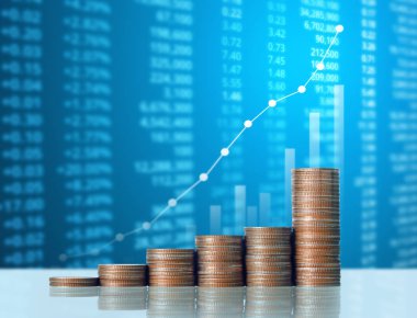 Madeni paralar borsa grafiği