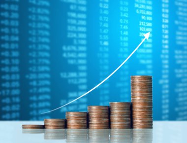 Madeni paralar borsa grafiği