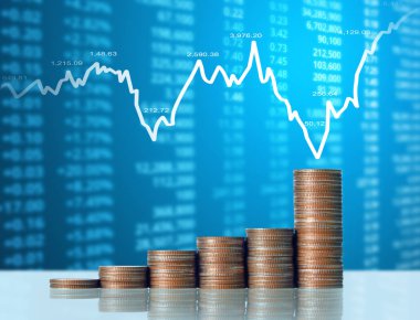 Madeni paralar borsa grafiği