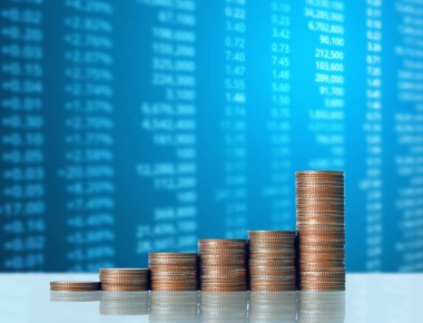 Madeni paralar borsa grafiği