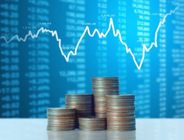 Madeni paralar borsa grafiği