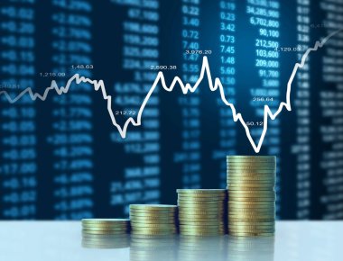 Madeni paralar borsa grafiği