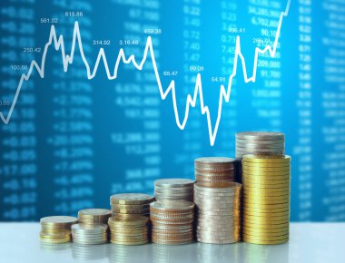 Madeni paralar borsa grafiği