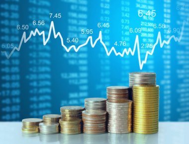 Madeni paralar borsa grafiği