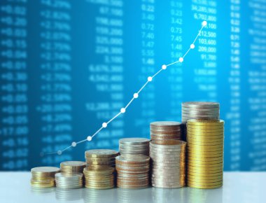 Madeni paralar borsa grafiği