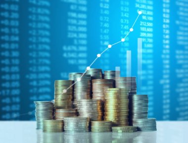 Madeni paralar borsa grafiği