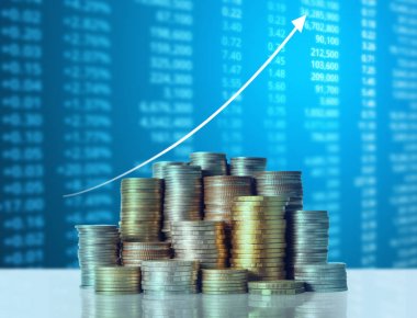 Madeni paralar borsa grafiği