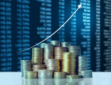 Madeni paralar borsa grafiği