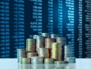 Madeni paralar borsa grafiği