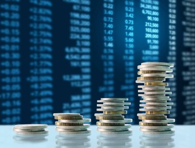 Madeni paralar borsa grafiği