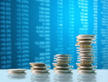 Madeni paralar borsa grafiği