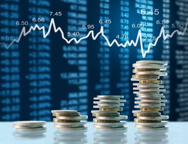 Madeni paralar borsa grafiği