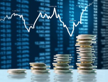 Madeni paralar borsa grafiği