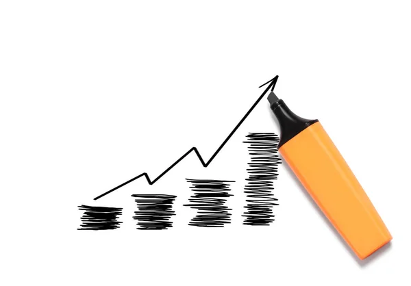 Gráfico de dibujo a mano mostrar — Foto de Stock